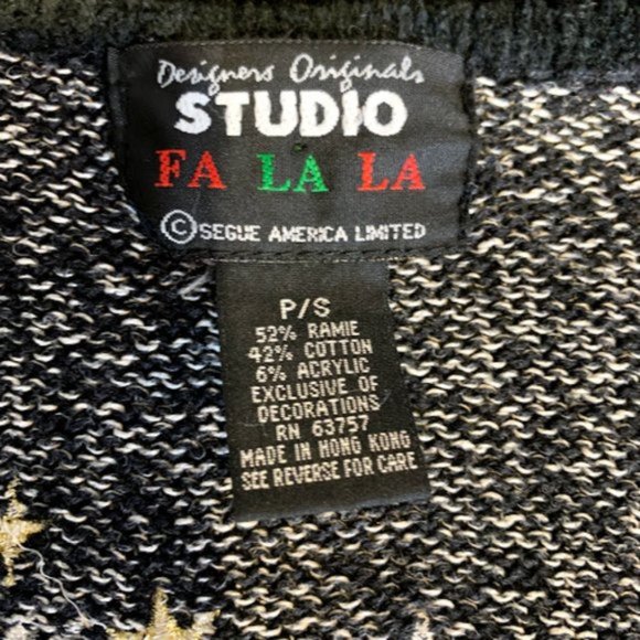 Vintage Dog Christmas Holiday Sweater Cardigan - S - Picture 5 of 7